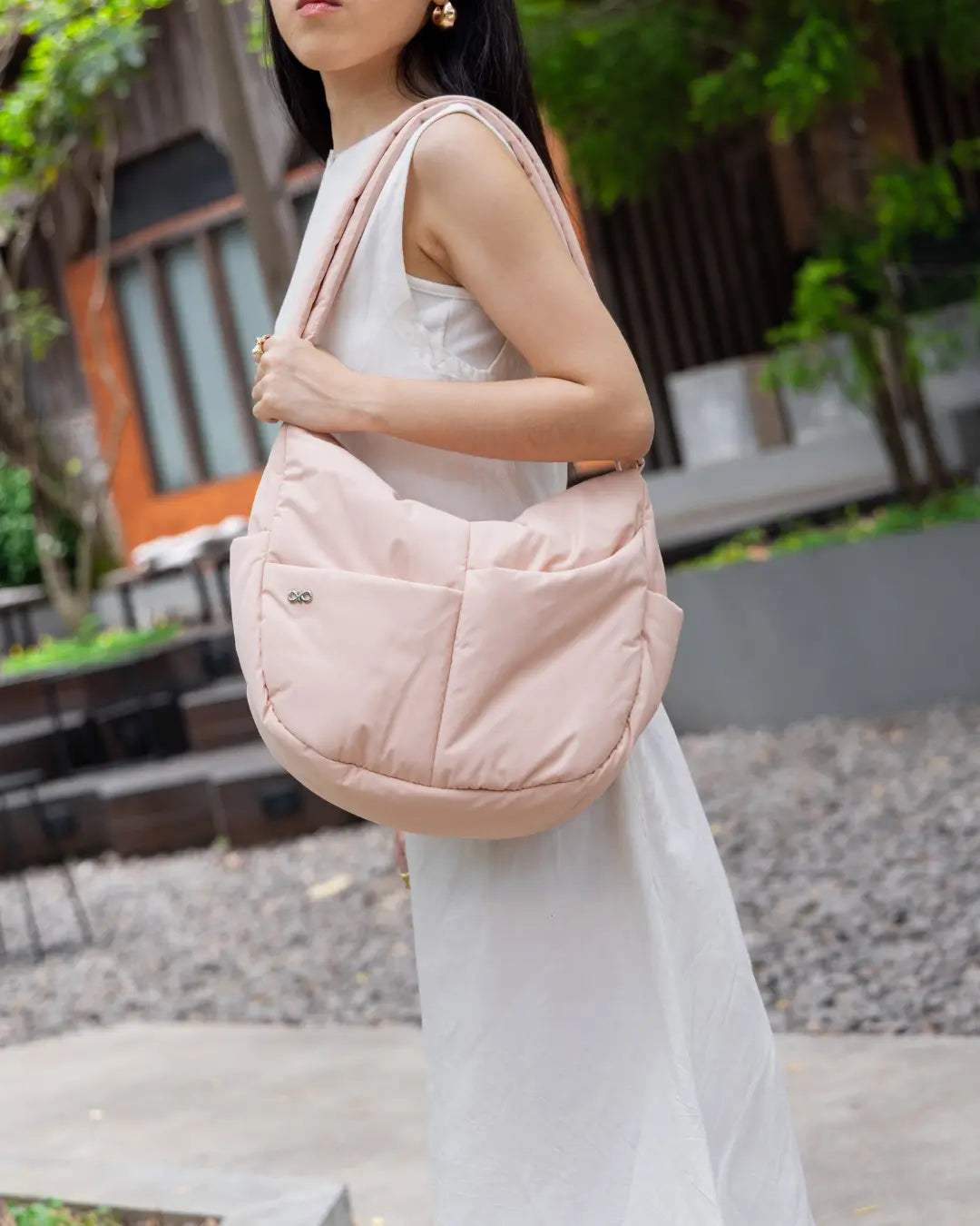 SIGNATURE POCKET CROSSBODY BAG IN POSH BLOOM TSL Singapore
