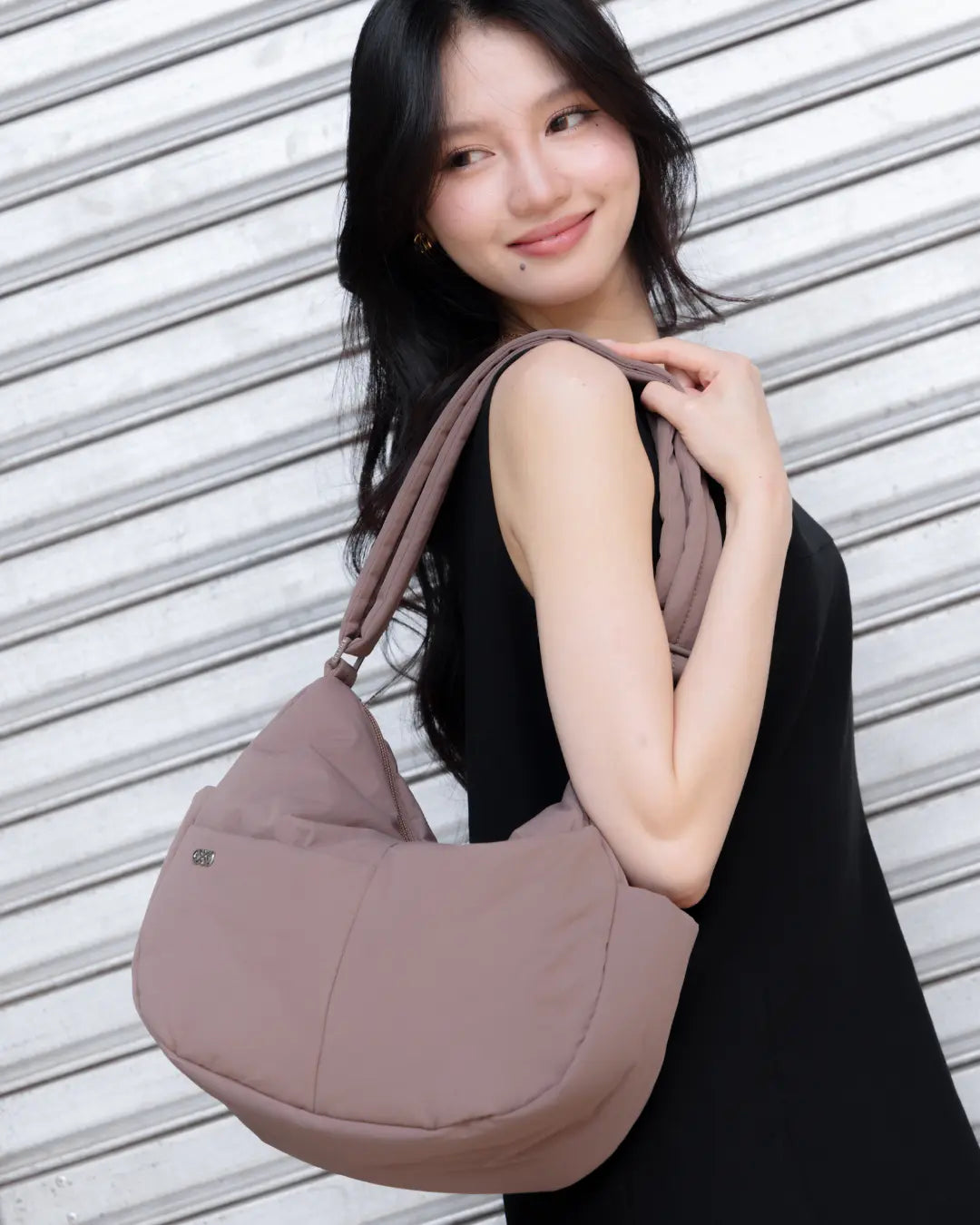 SIGNATURE POCKET CROSSBODY BAG IN POSH TAUPE TSL Singapore