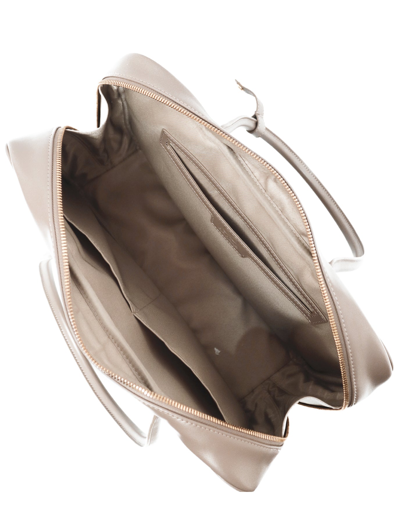 SIGNATURE POCKET L REI TOTE BAG IN TAUPE