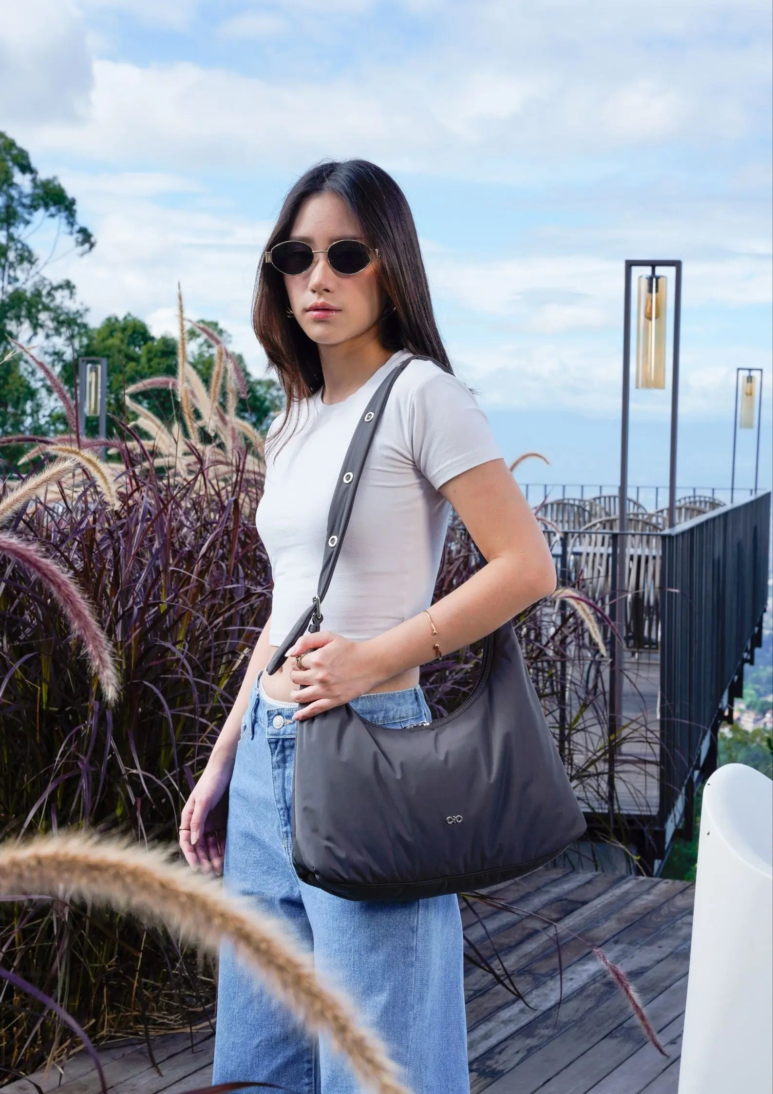 POSH HOBO BAG IN STORM The Sophia Label