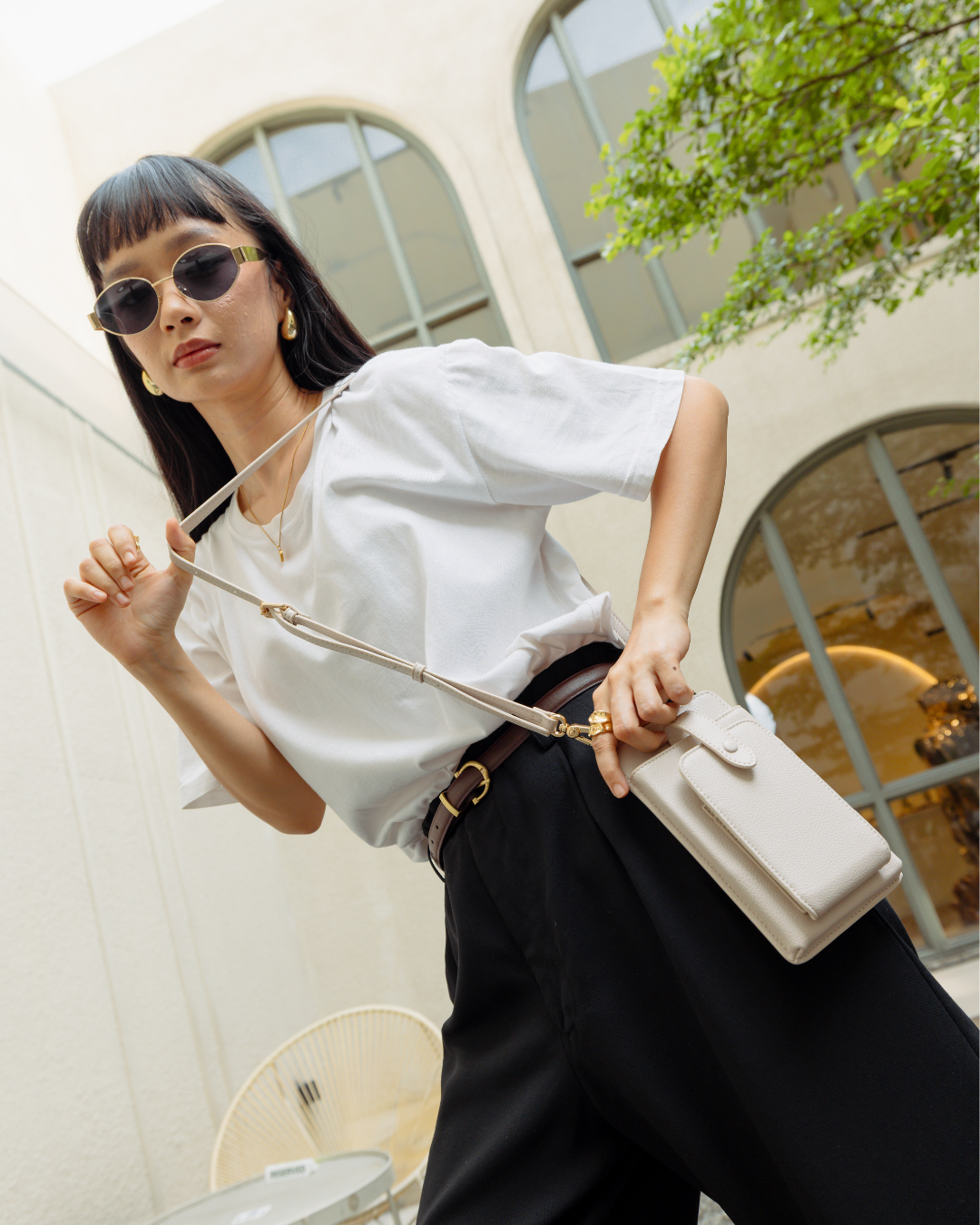 ATHENA PHONE BAG IN OYSTER