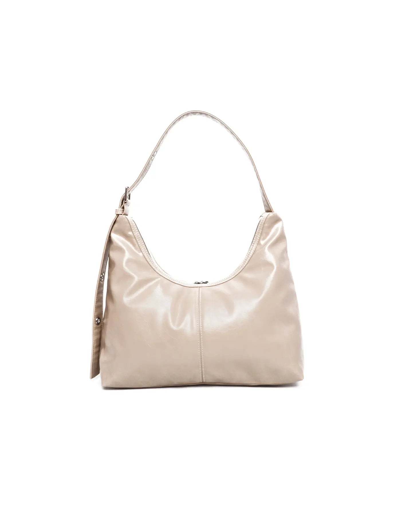 SIGNATURE POCKET LEATHER HOBO BAG IN SAND TSL Singapore