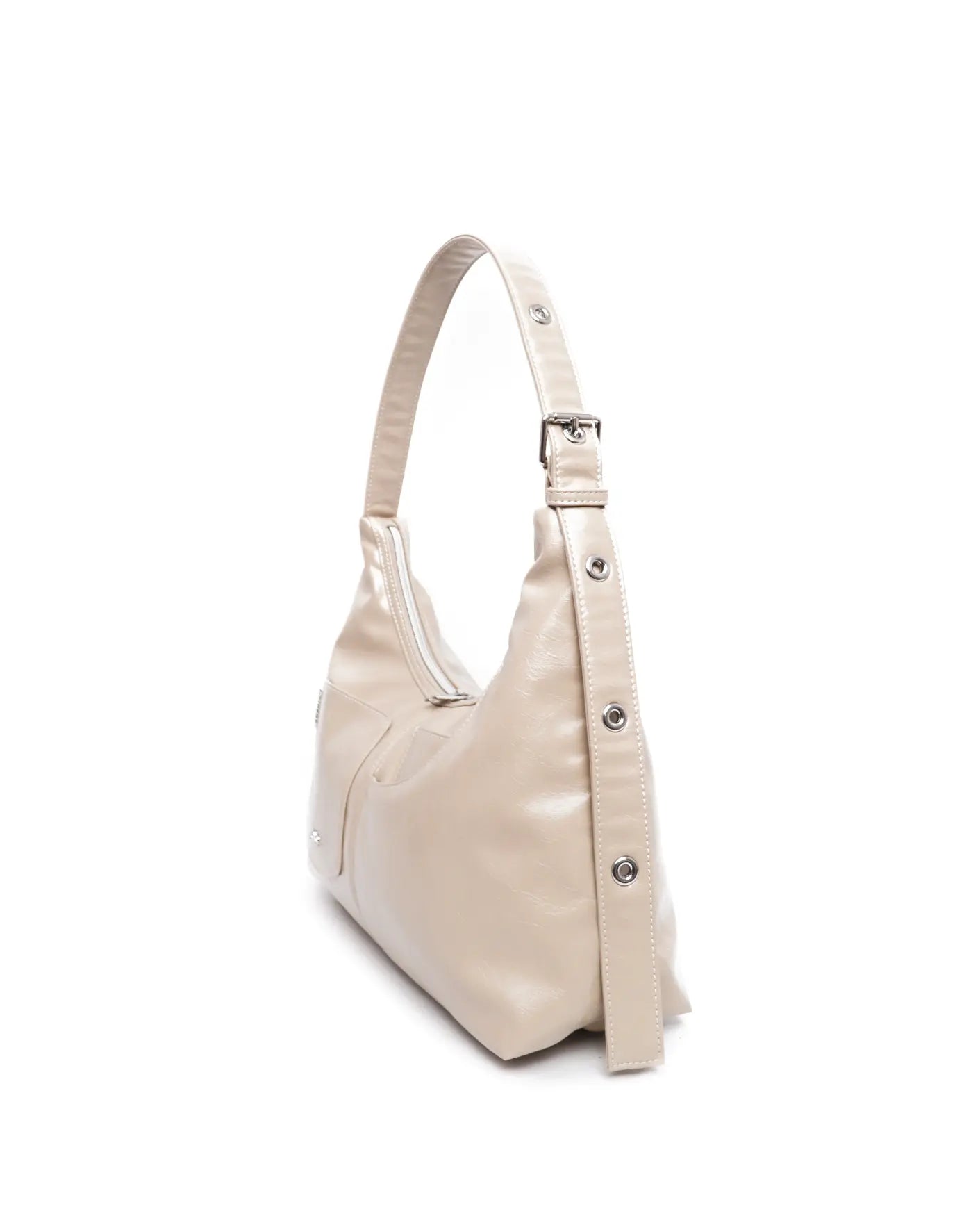 SIGNATURE POCKET LEATHER HOBO BAG IN SAND TSL Singapore
