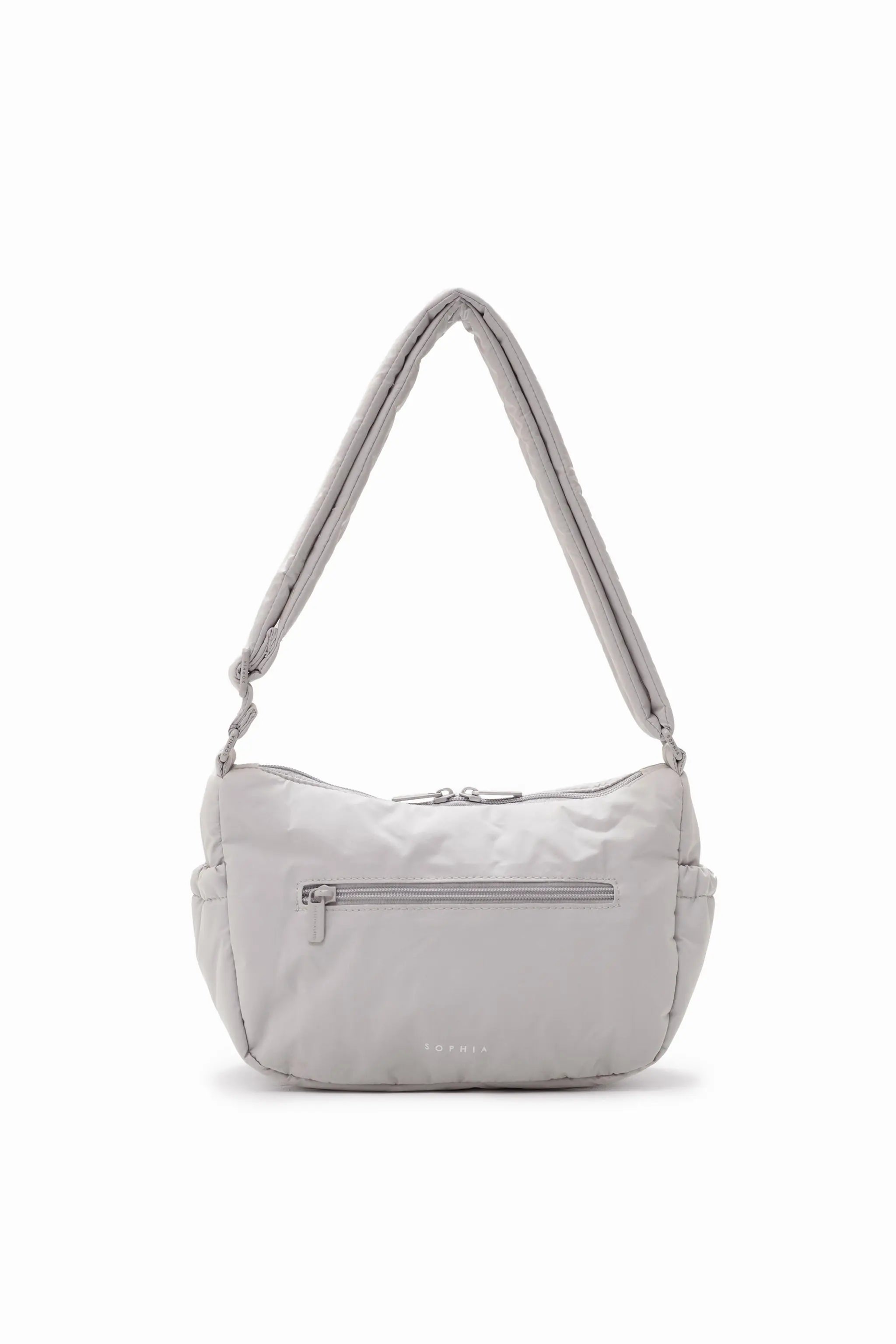 MINI SIGNATURE POCKET CROSSBODY BAG IN COSY LUXE DOVE GREY