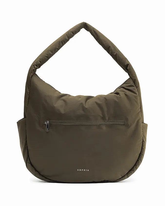POSH SLOUCHY HOBO IN KHAKI The Sophia Label