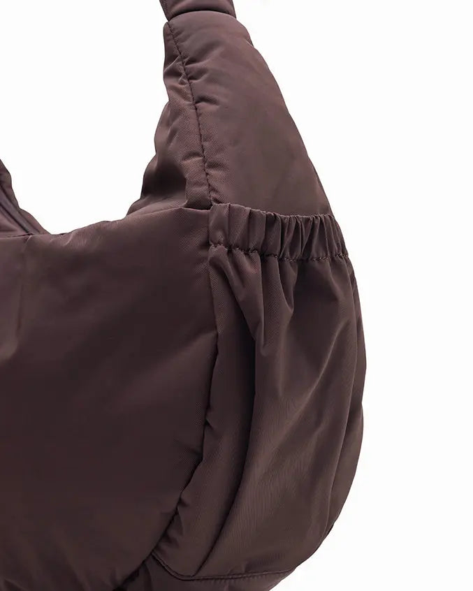 XL POSH CRESCENT BAG IN CHOCO TSL Singapore