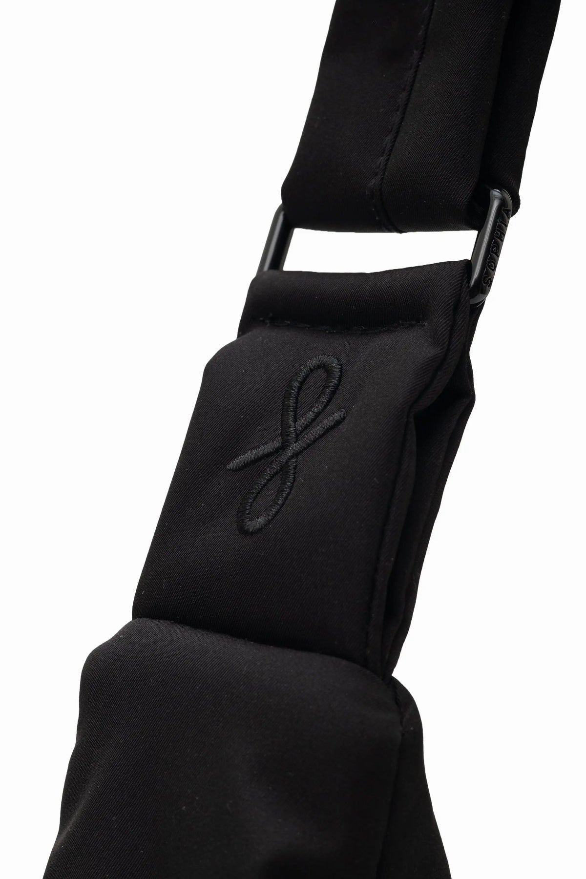 COSY LUXE L CRESCENT BAG 2.0 IN JET BLACK