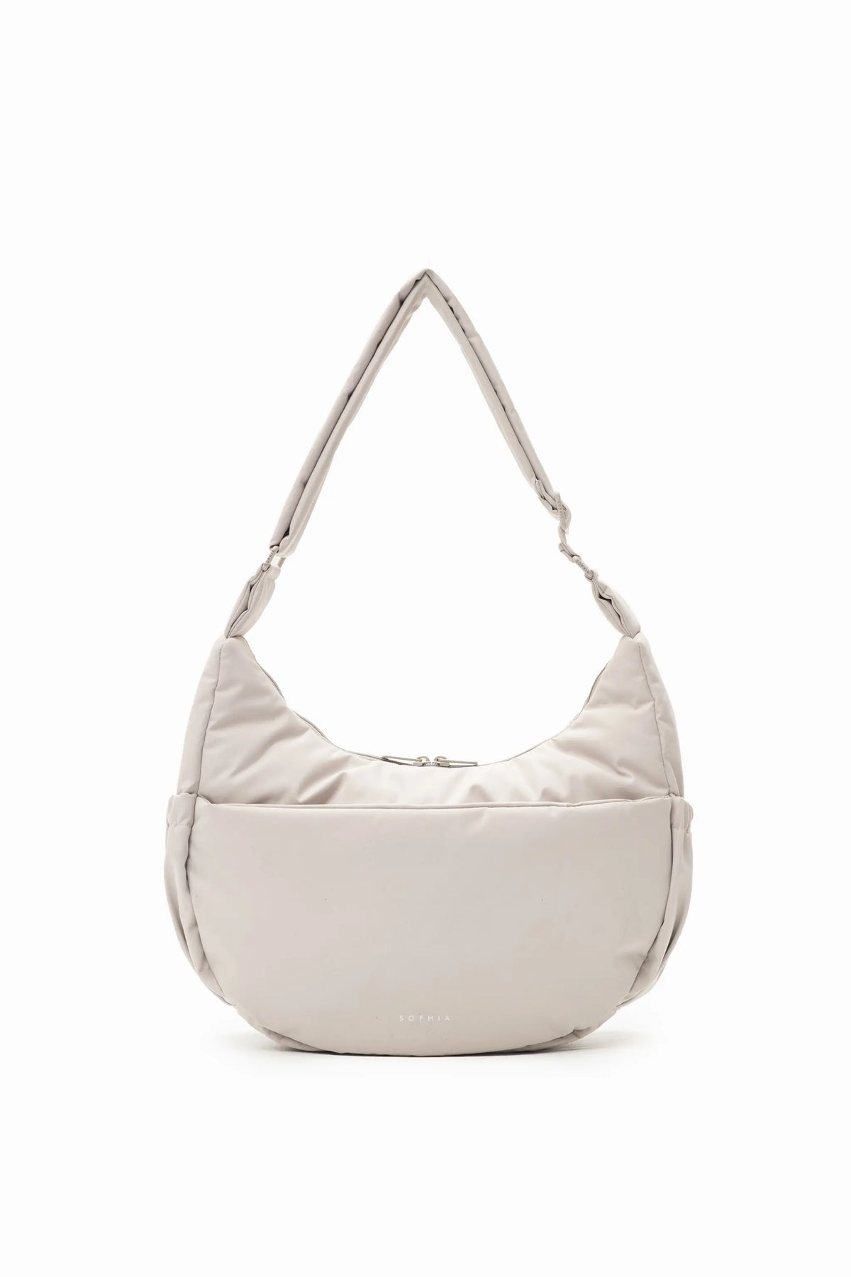 COSY LUXE L CRESCENT BAG 2.0 IN DOVE GREY