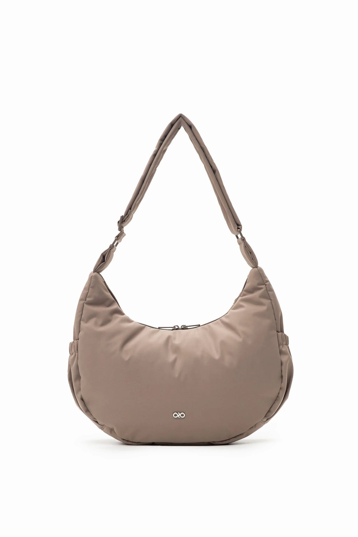 COSY LUXE L CRESCENT BAG 2.0 IN TAUPE