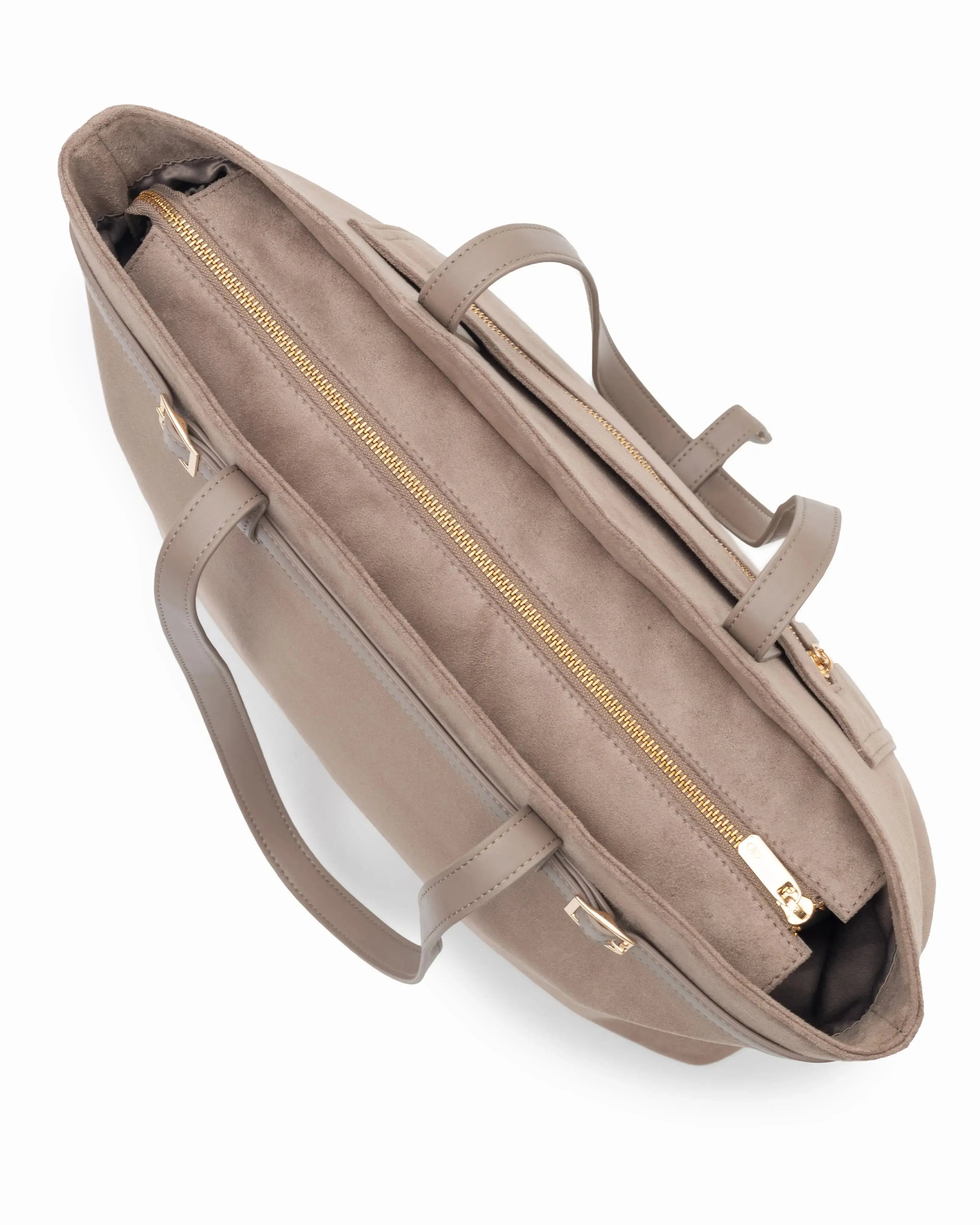 VALENTINA SUEDE TOTE BAG IN DUNE TSL Singapore