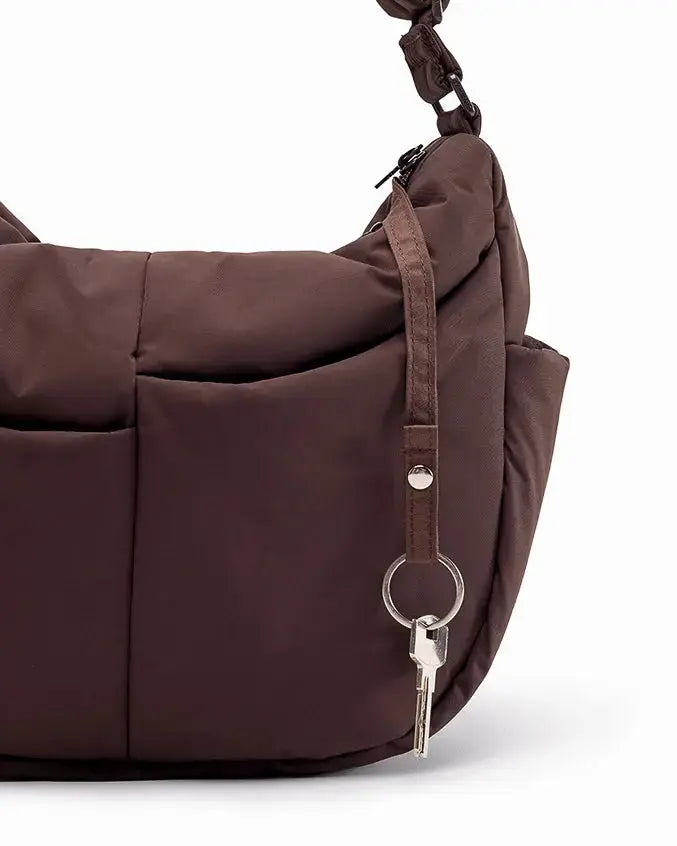 SIGNATURE POCKET CROSSBODY BAG IN POSH CHOCO TSL Singapore