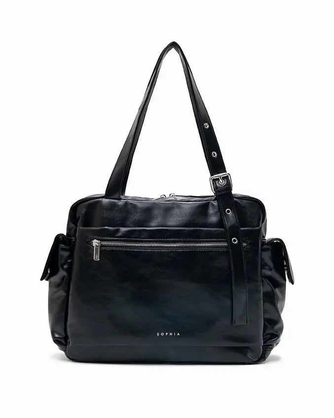 The Sophia Label - EVERYDAY CITY TOTE BAG IN PANTHER BLACK