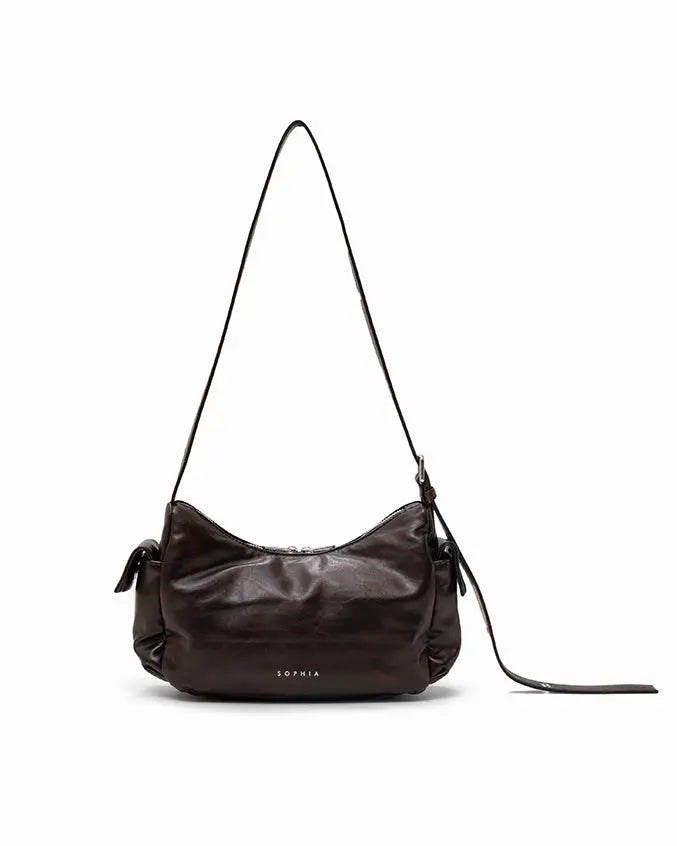 The Sophia Label - EVERYDAY CITY MINI BAG IN ESPRESSO BROWN