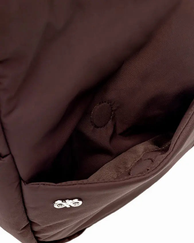 XL SIGNATURE POCKET CROSSBODY BAG IN CHOCO