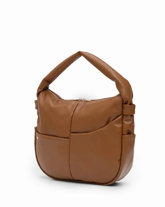 SIGNATURE POCKET SLOUCHY HOBO IN CAMEL TSL Singapore