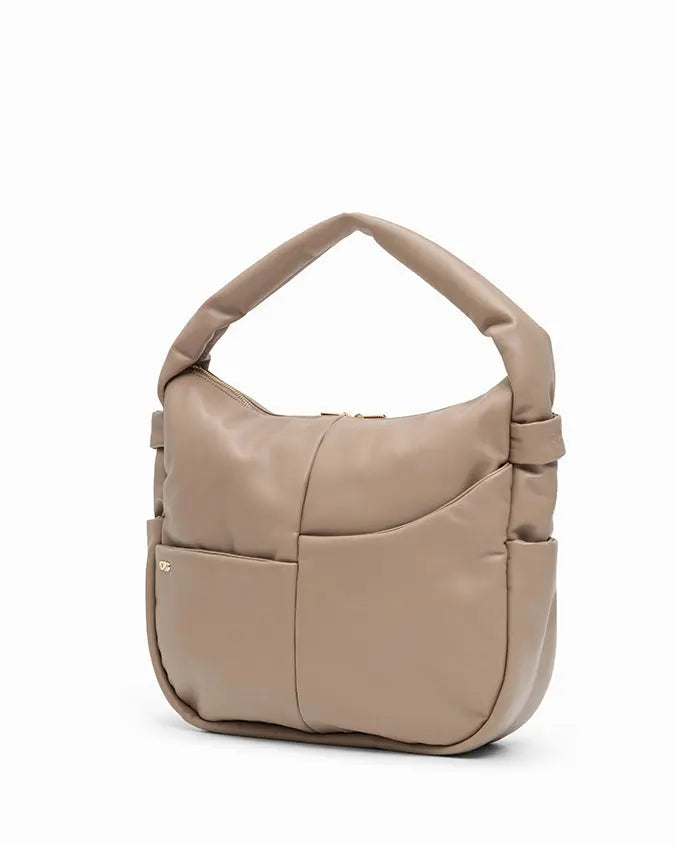 SIGNATURE POCKET SLOUCHY HOBO IN LATTE TSL Singapore