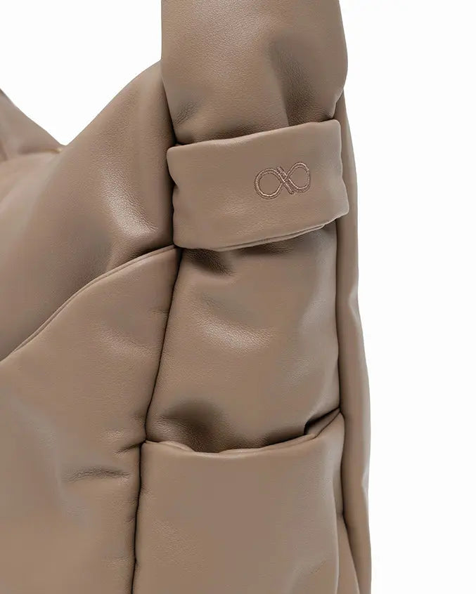 SIGNATURE POCKET SLOUCHY HOBO IN LATTE TSL Singapore