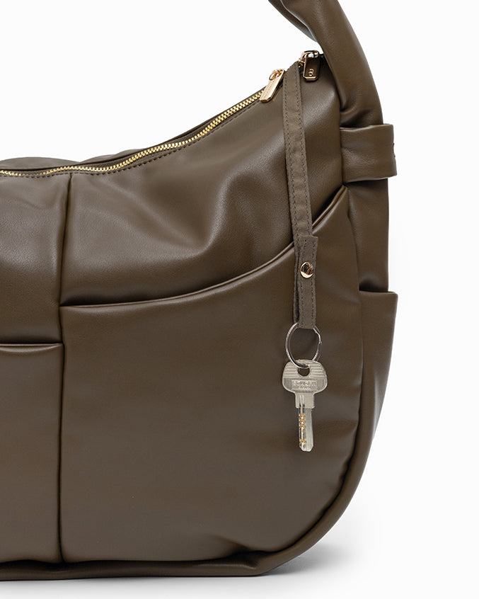 SIGNATURE POCKET SLOUCHY HOBO IN OLIVE