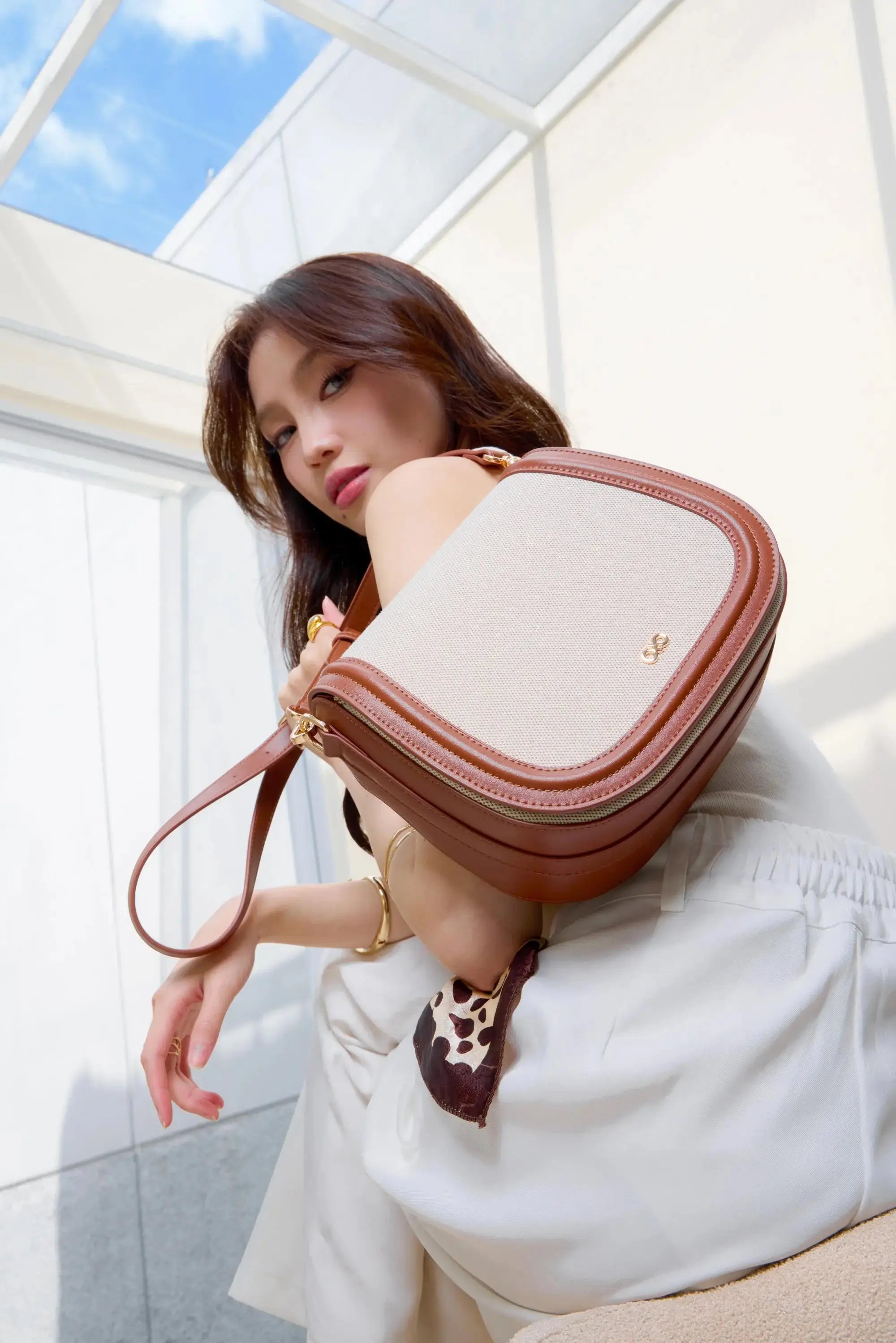 CALLY CANVAS SADDLE CROSSBODY BAG - The Sophia Label