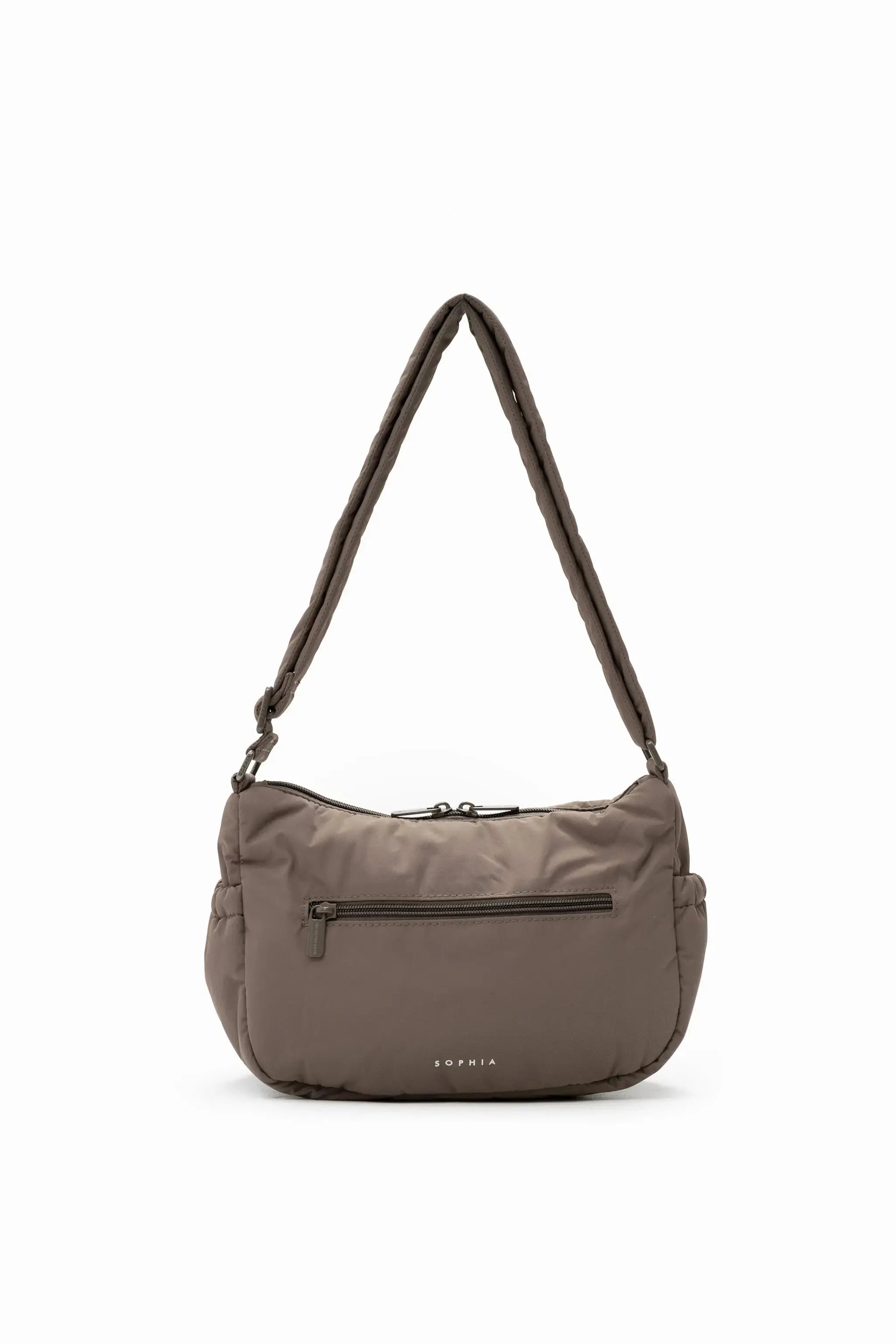MINI SIGNATURE POCKET CROSSBODY BAG IN POSH TAUPE