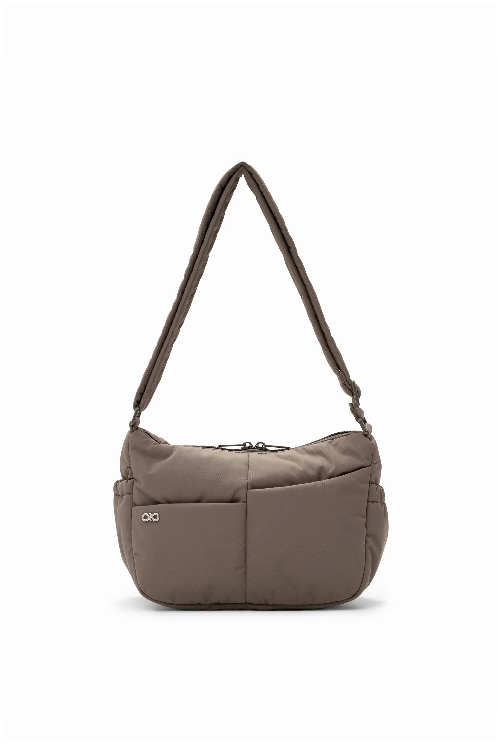 MINI SIGNATURE POCKET CROSSBODY BAG IN POSH TAUPE
