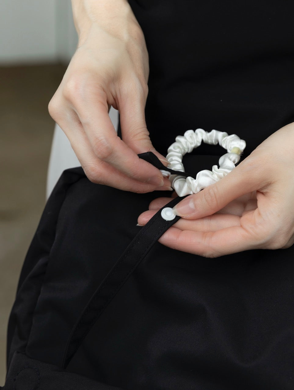 COSY LUXE UTILITY BACKPACK IN JET BLACK