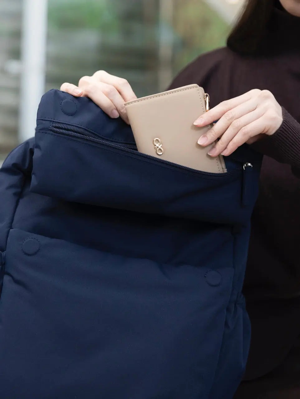 COSY LUXE UTILITY BACKPACK IN MIDNIGHT TSL Singapore