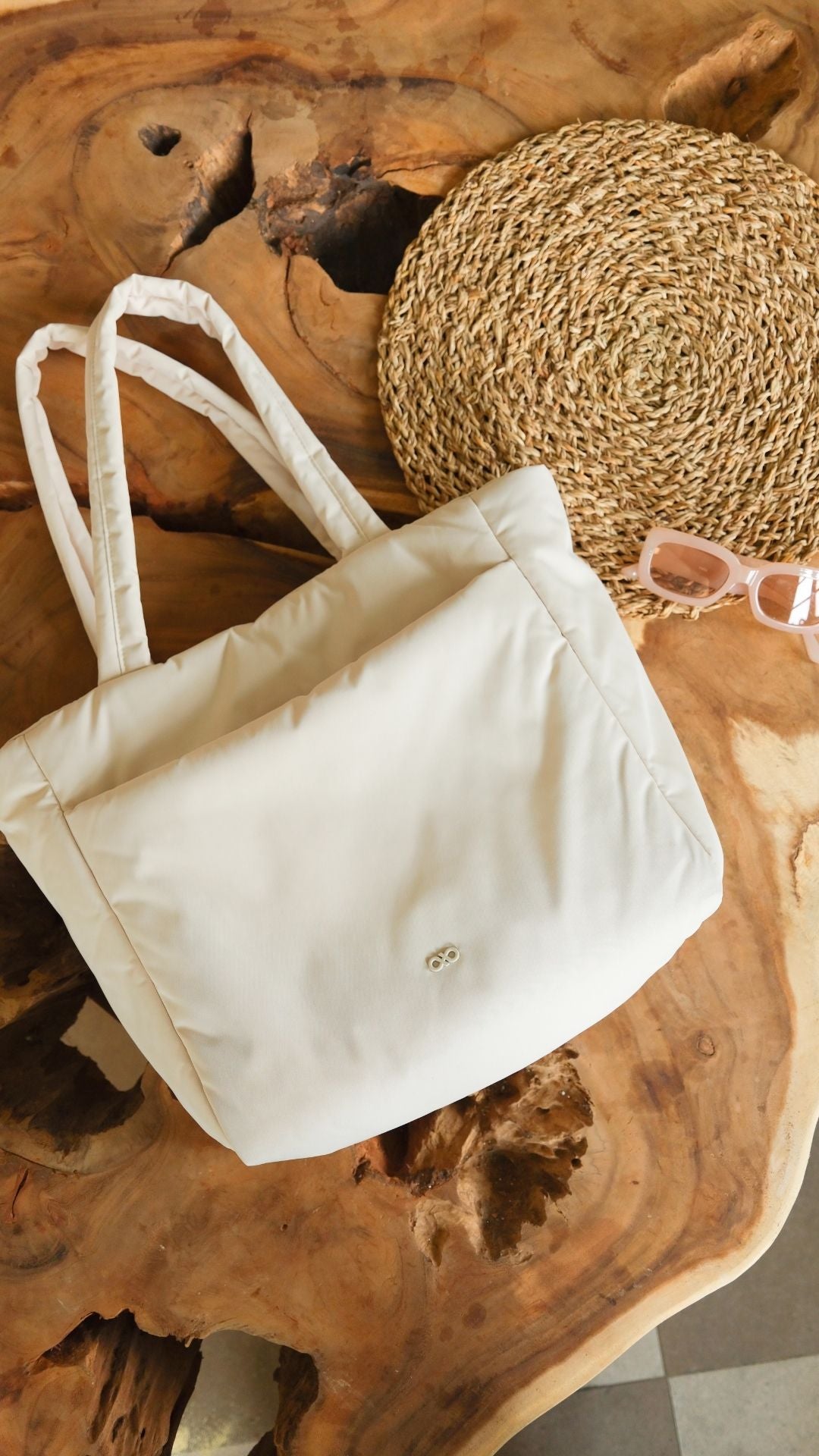 COSY LUXE TOTE BAG IN OAT