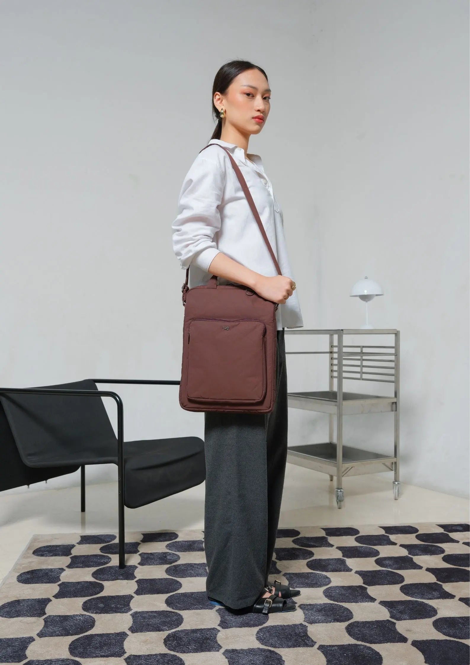 POSH LAPTOP BAG IN CHOCOLATE The Sophia Label