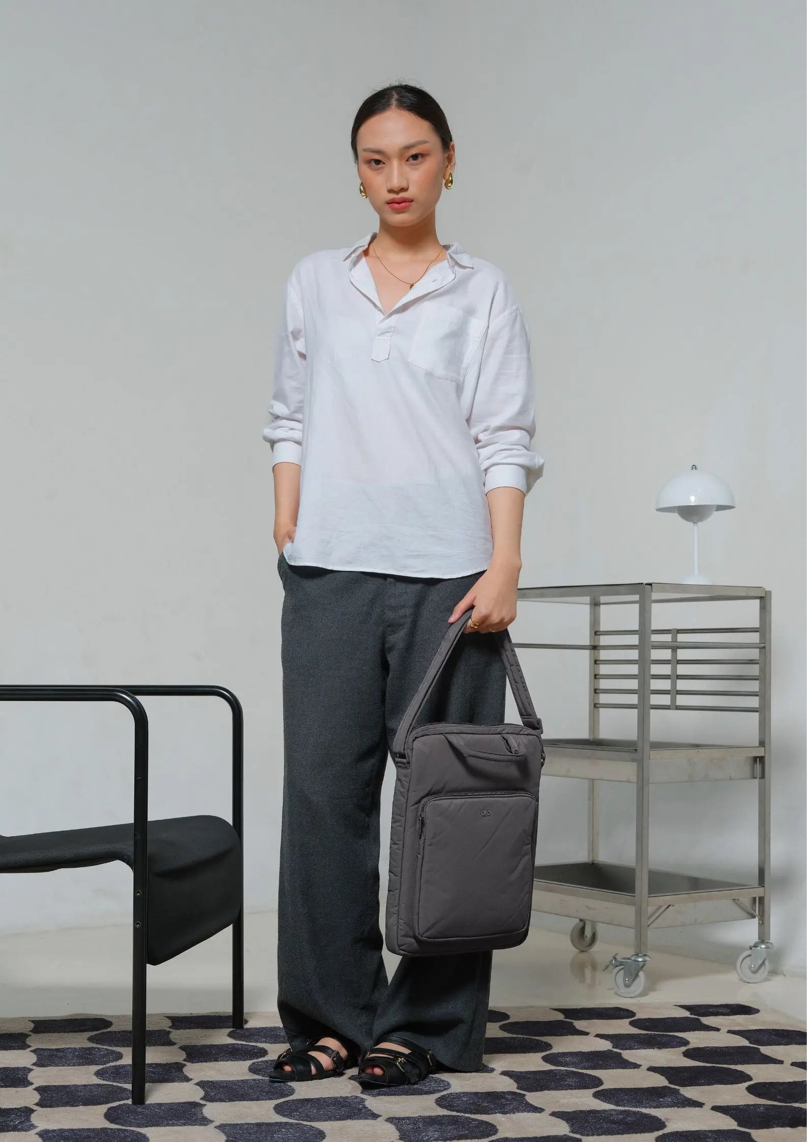 POSH LAPTOP BAG IN STORM The Sophia Label