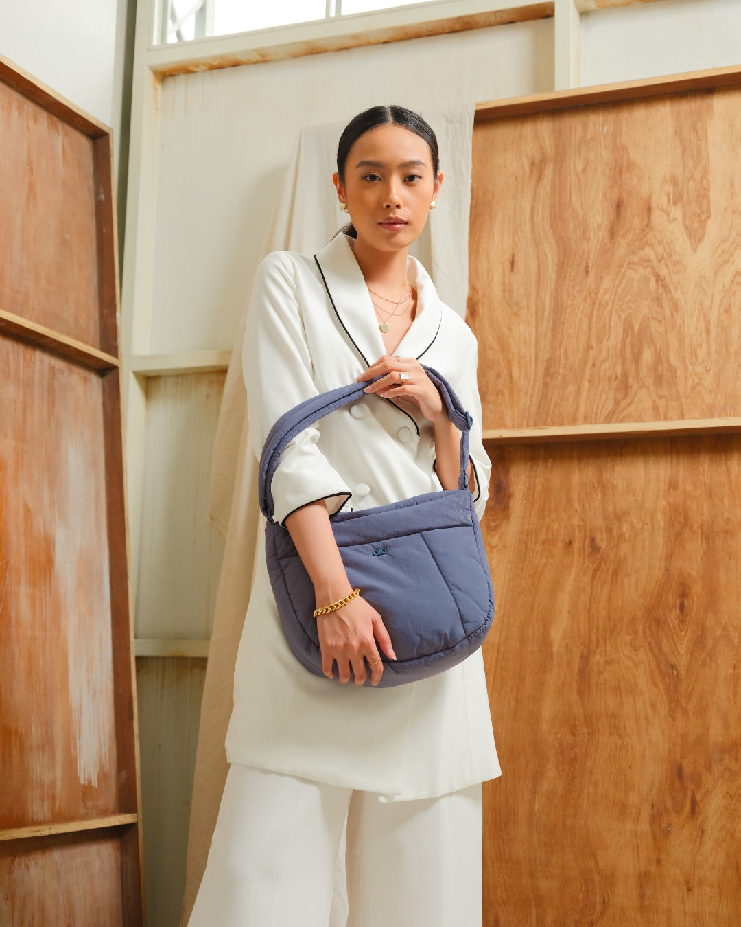 COSY PUFFY CROSSBODY BAG IN ELEMENTAL