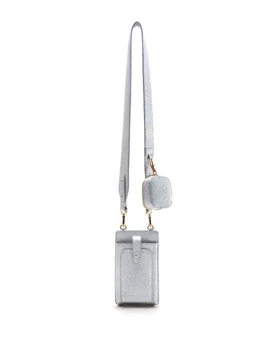 ATHENA PHONE BAG IN SILVER