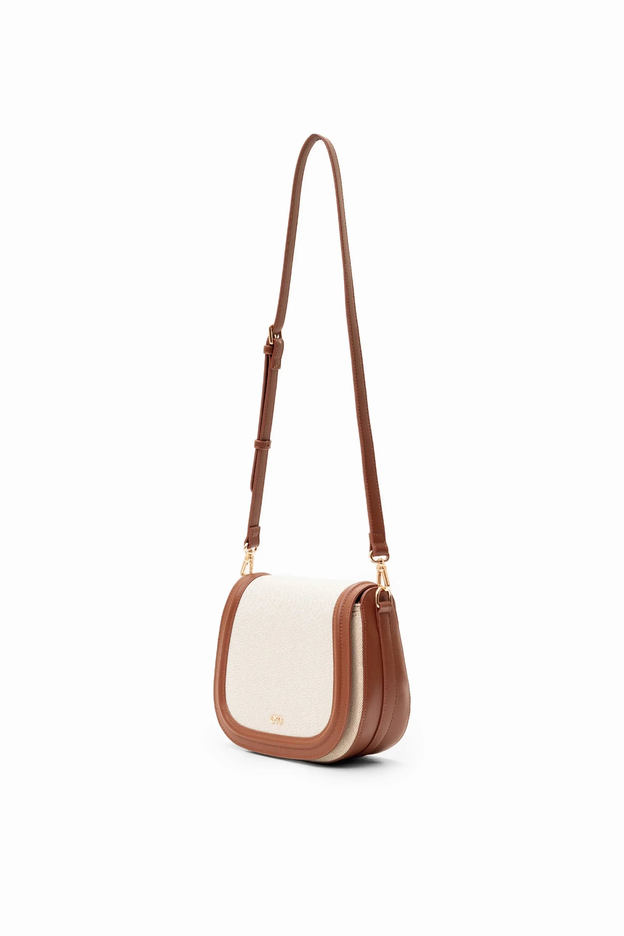 CALLY CANVAS SADDLE CROSSBODY BAG 
