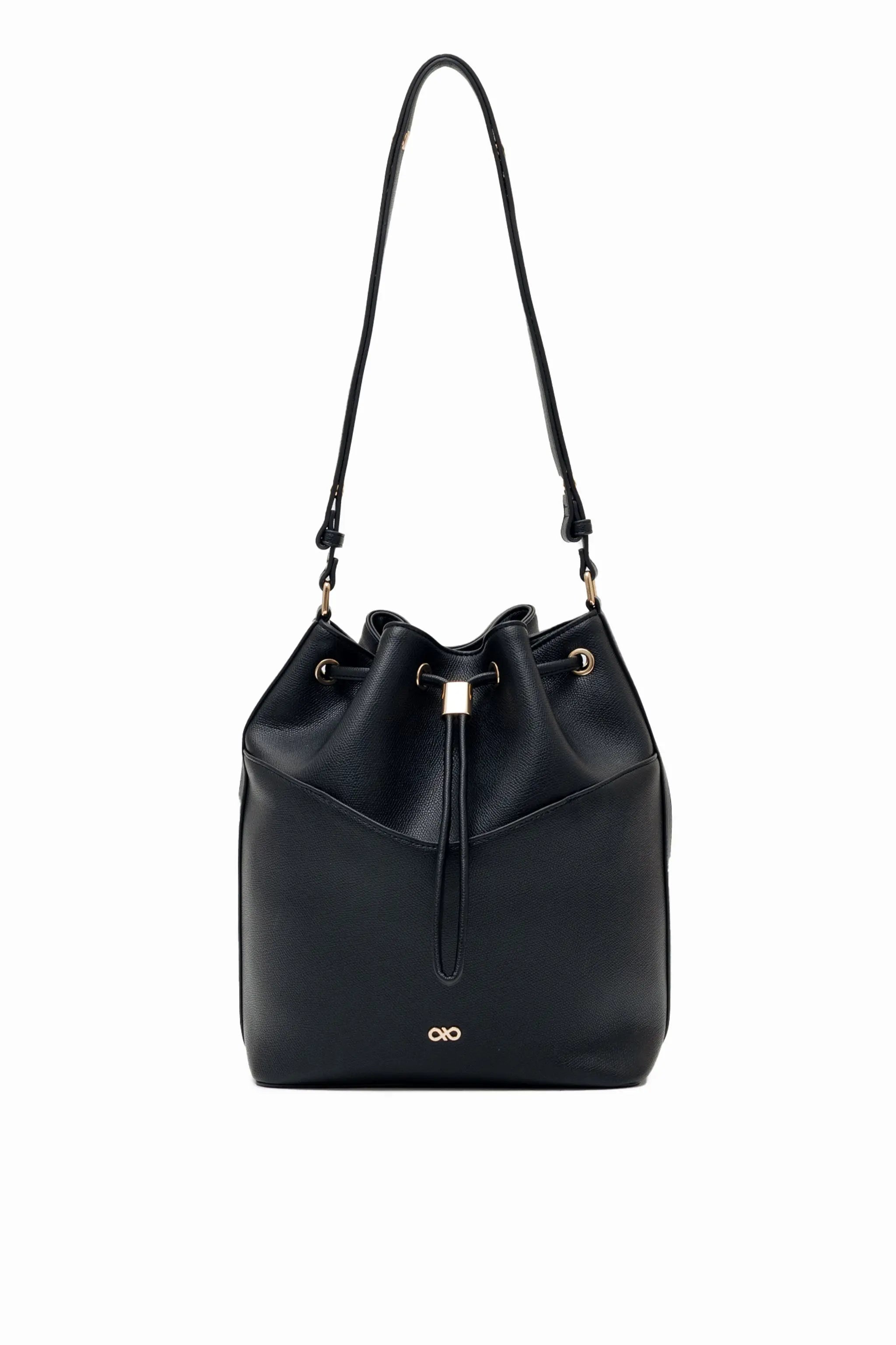 IMPERFECTLY YOURS BUCKET BAG IN BLACK 