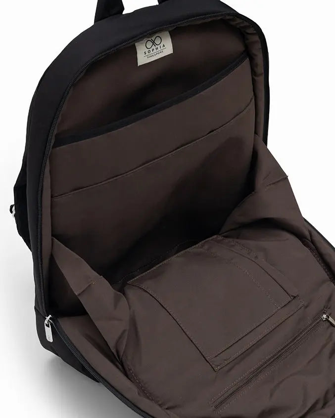 COSY LUXE XL COMMUTER BACKPACK IN JET BLACK TSL Singapore