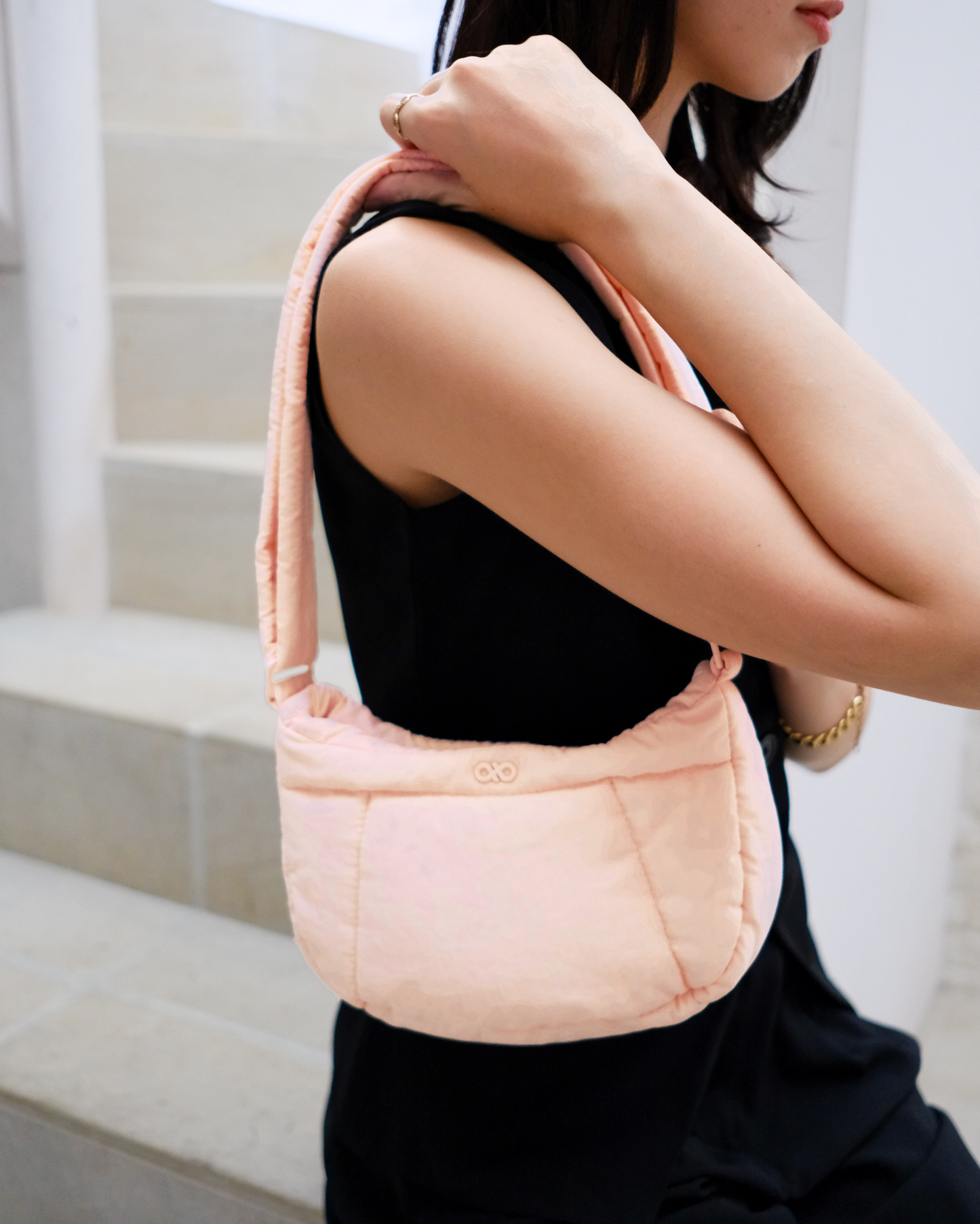 MINI COSY PUFFY CROSSBODY BAG IN PEACH (M)