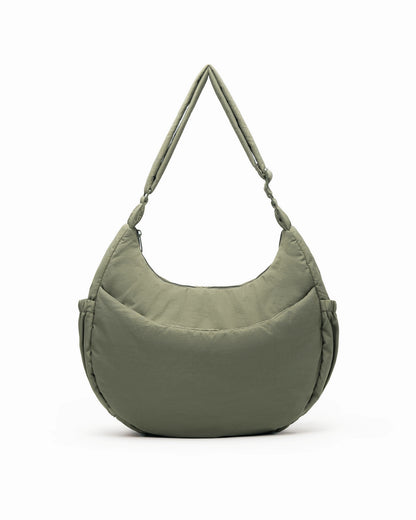 XL COSY PUFFY CROSSBODY BAG IN PINE