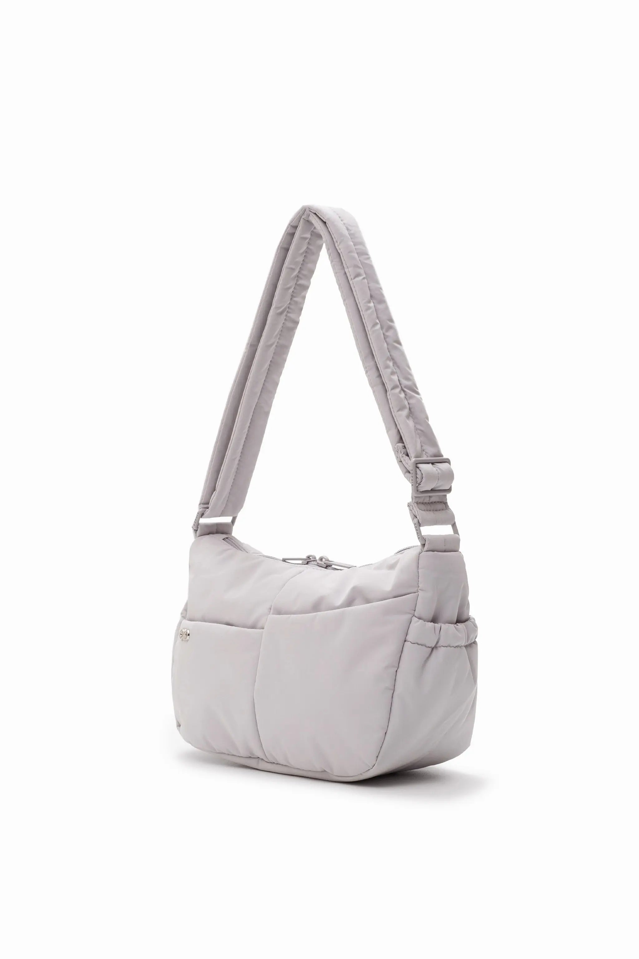 MINI SIGNATURE POCKET CROSSBODY BAG IN COSY LUXE DOVE GREY 