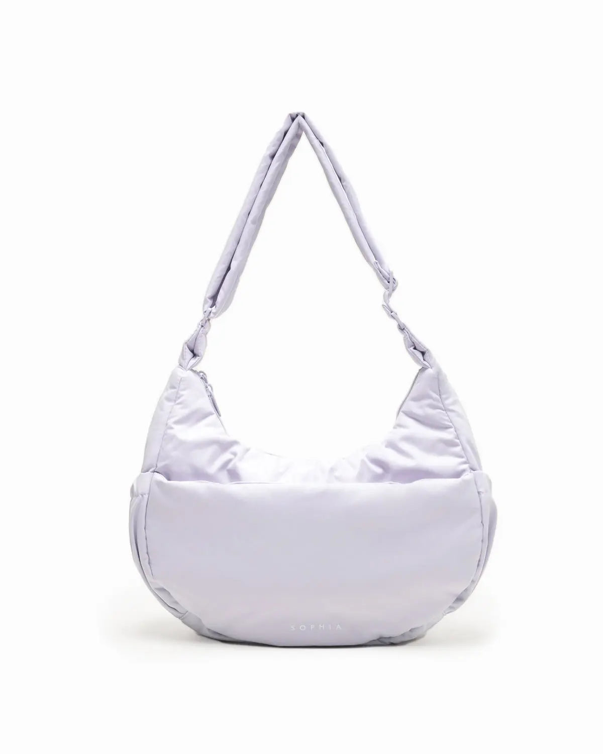 L COSY LUXE CRESCENT BAG LILAC The Sophia Label