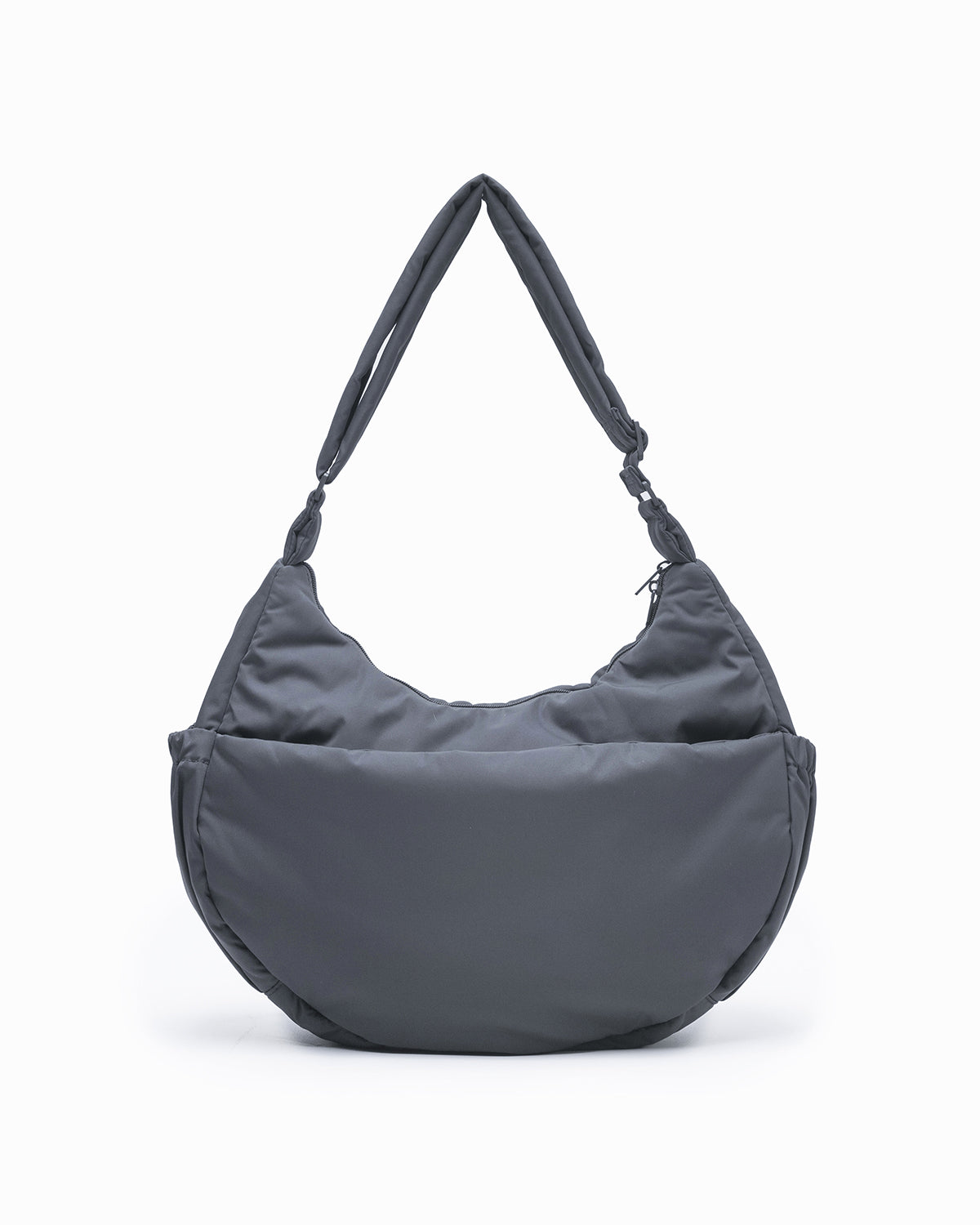 XL COSY LUXE CRESCENT BAG IN CHARCOAL