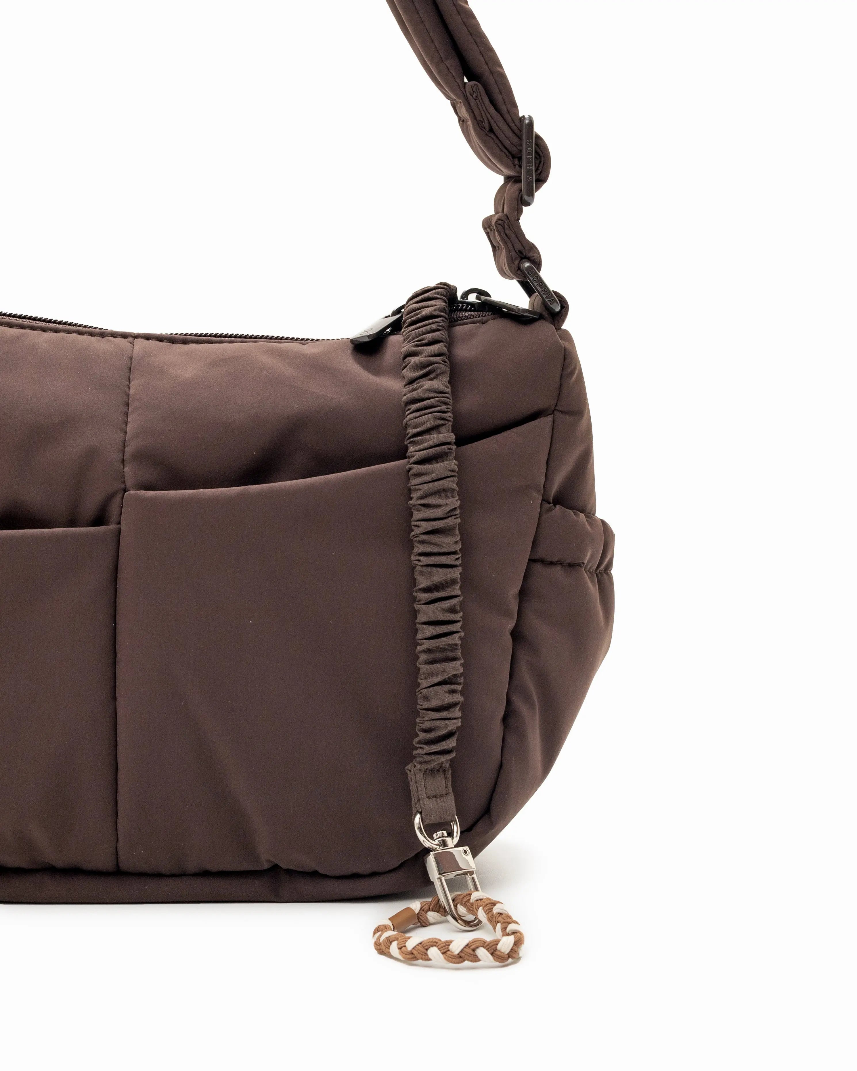 MINI SIGNATURE POCKET CROSSBODY BAG IN COSY LUXE CACAO 