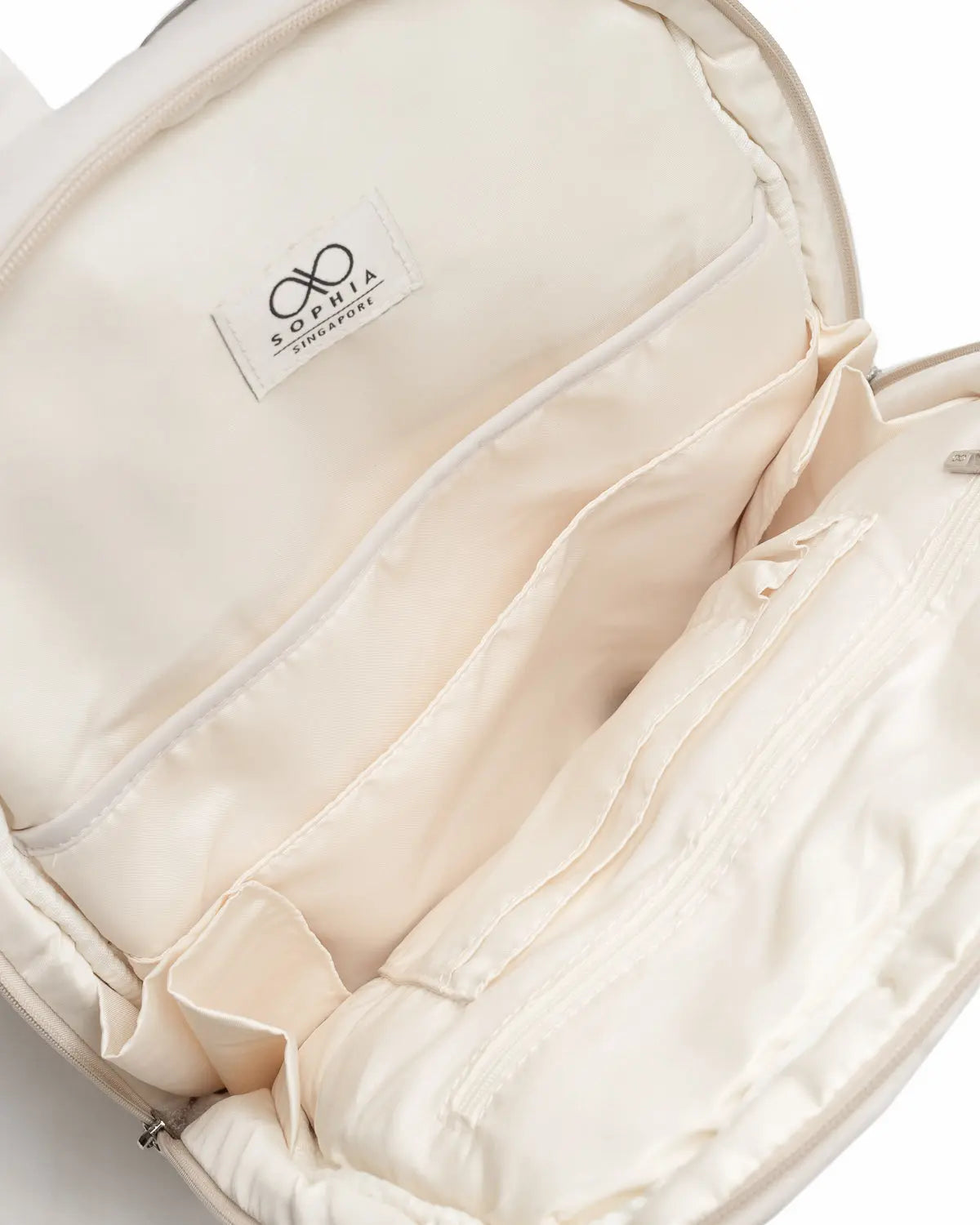 COSY LUXE COMMUTER BACKPACK IN OAT The Sophia Label