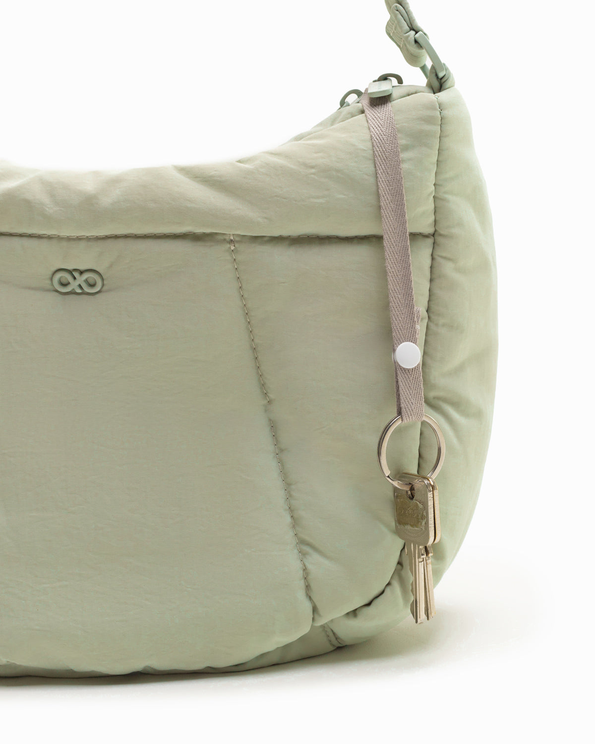 COSY PUFFY CROSSBODY BAG IN SAGE