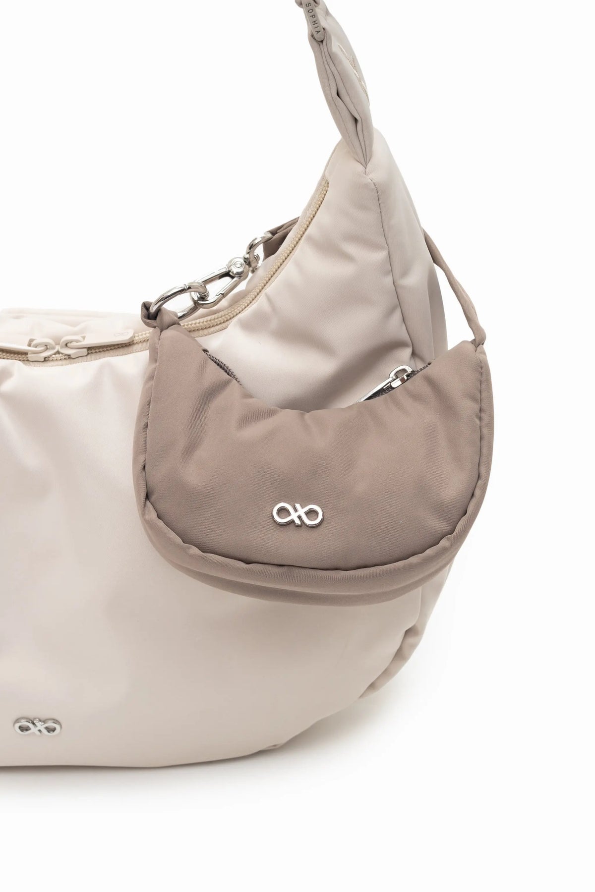 COSY LUXE L CRESCENT BAG 2.0 IN OAT 
