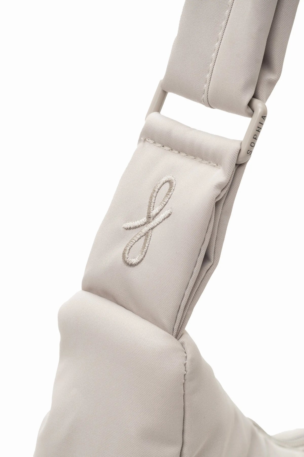 COSY LUXE L CRESCENT BAG 2.0 IN DOVE GREY 
