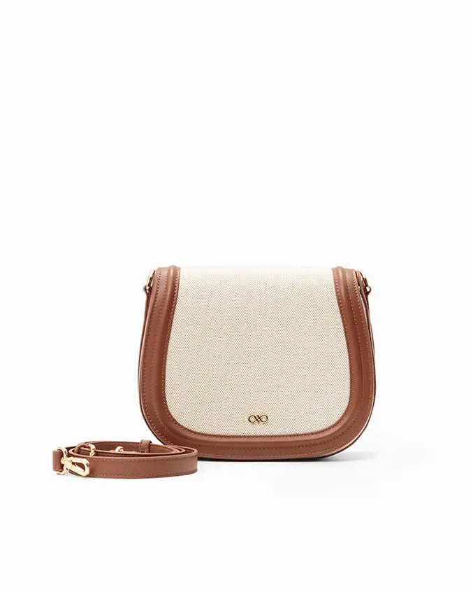 CALLY CANVAS SADDLE CROSSBODY BAG - The Sophia Label