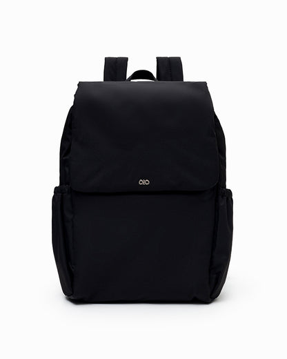 COSY LUXE UTILITY BACKPACK IN JET BLACK