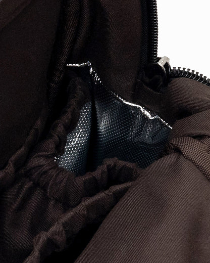 COSY LUXE UTILITY BACKPACK IN JET BLACK