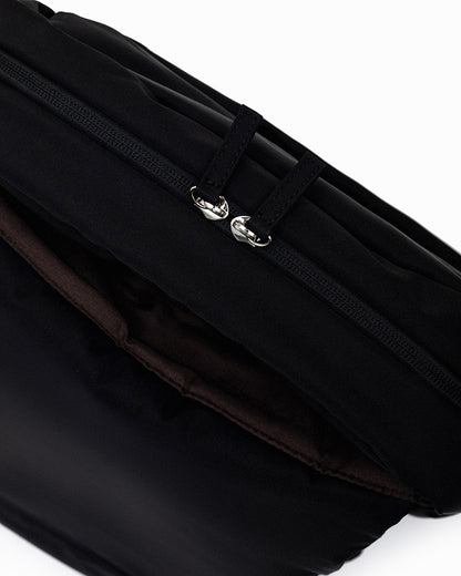 COSY LUXE UTILITY BACKPACK IN JET BLACK