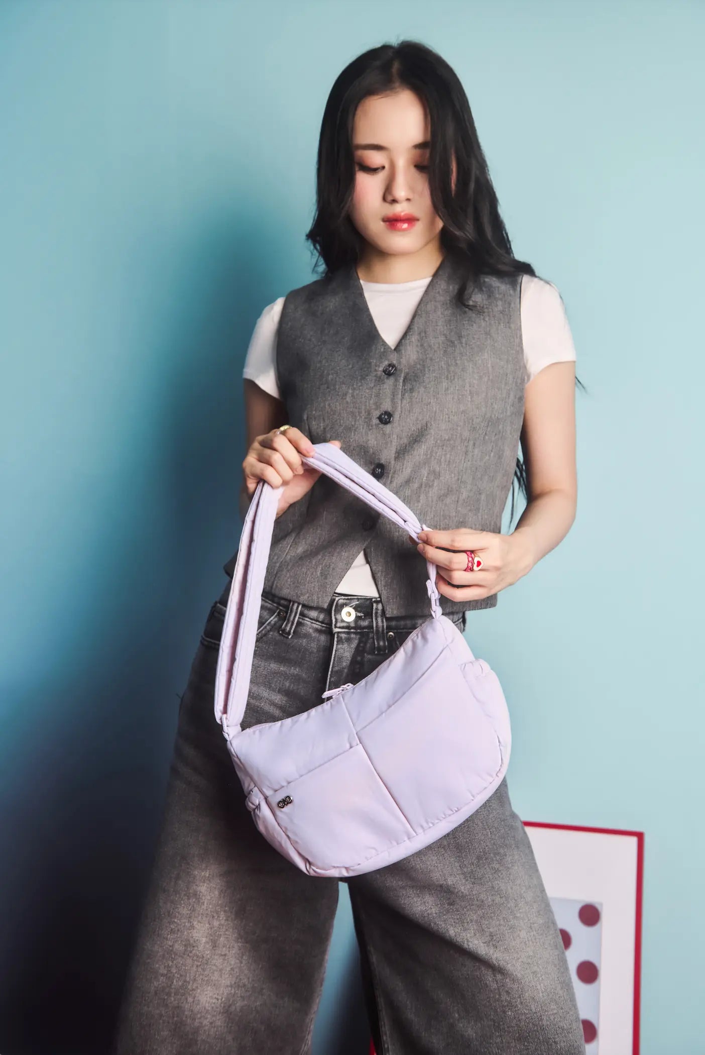 MINI SIGNATURE POCKET CROSSBODY BAG IN COSY BERRY 
